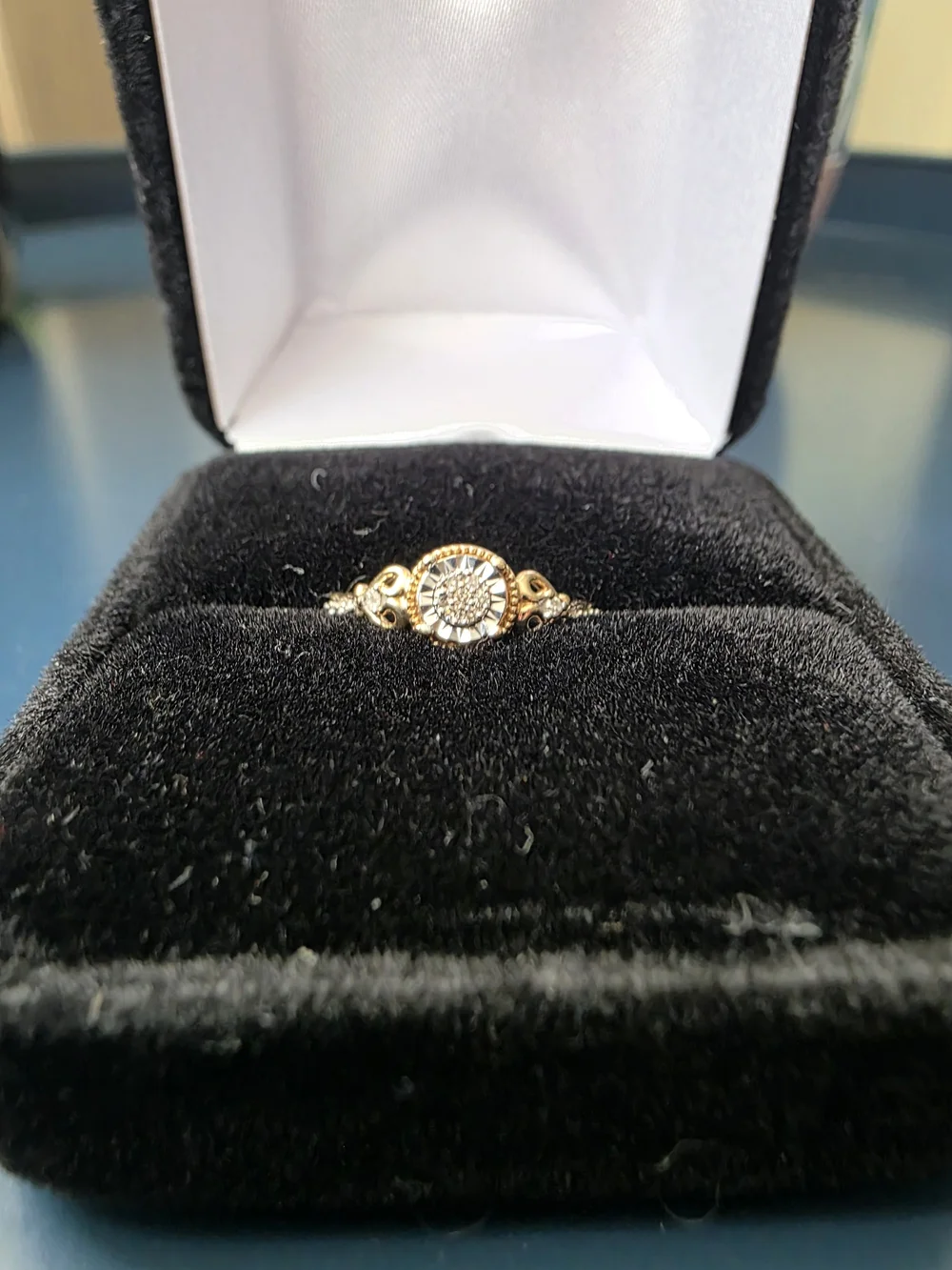 10 K Natural Diamond Engagement/promise ring